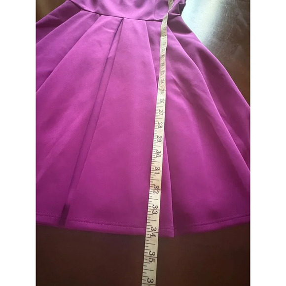 Ted Baker J’Adore Y2K Jewelled Neckline Purple Fit & Flare Dress TB0 US Size 2 - Picture 11 of 14